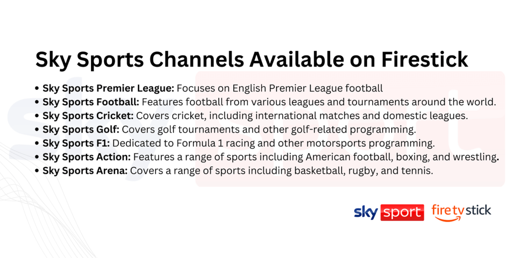 Sky Sports Channels Available on Amazon Firestick
