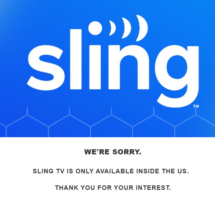 Sling TV is only available in the United State